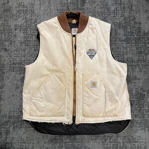 Vintage 90s white Carhartt work vest